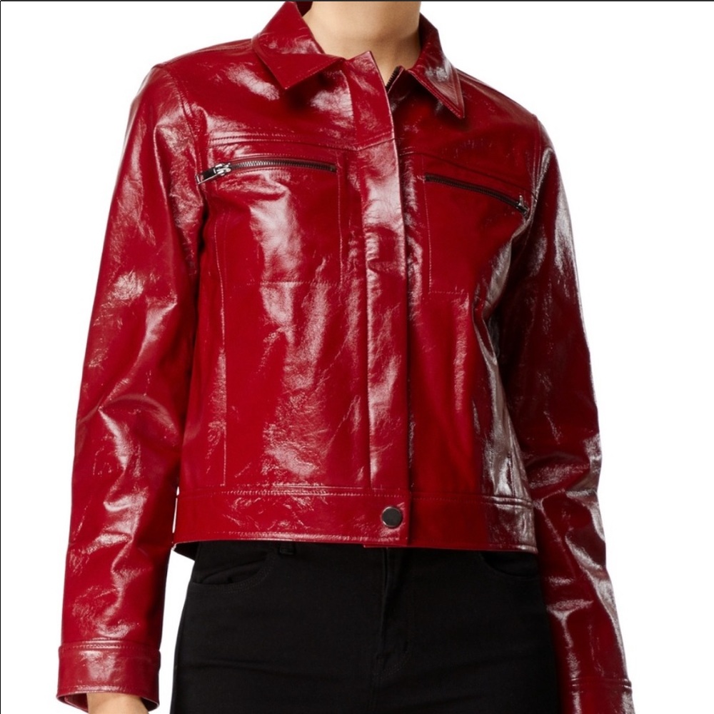 J Brand Patent Leather Jacket